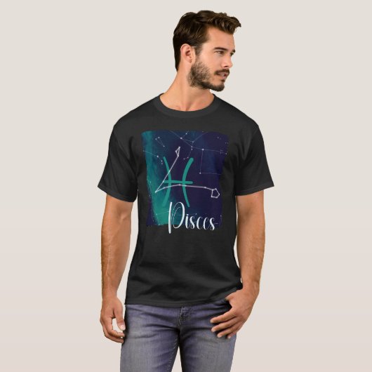 Pisces Zodiac Constellation T-Shirt (Vorne ganz)