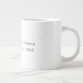 Pisces Zodiac Custom BirthdayMug Jumbo-Tasse (Rechts)