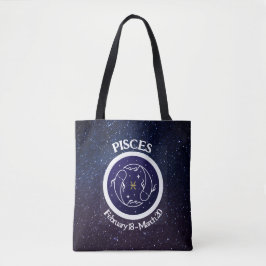 Pisces Zodiac Design Tote Bag Tasche