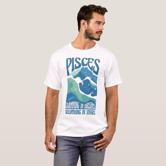 Pisces Zodiac Dream Ocean Tee (Vorne ganz)