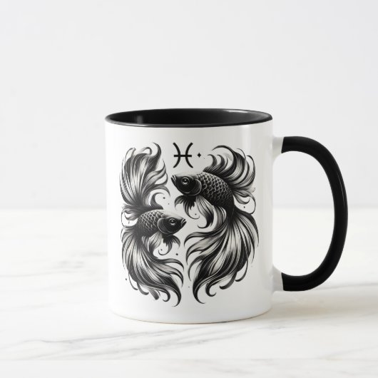 Pisces Zodiac Fish Astrology Gift Tasse (Rechts)
