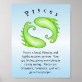 Pisces Zodiac Fish Astrology Sign Poster (Vorne)