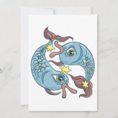 Pisces Zodiac Fish Horoscope Einladung (Vorderseite)