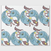 Pisces Zodiac Fish Horoscope Geschenkpapier (Flach)