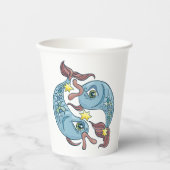 Pisces Zodiac Fish Horoscope Pappbecher (Vorderseite)