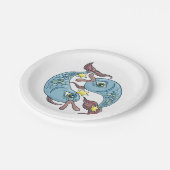 Pisces Zodiac Fish Horoscope Pappteller (Schrägansicht)