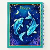 Pisces Zodiac Fish Swim in Cosmic Waters Journal  Notizblock (Rückseite)