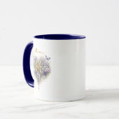 Pisces Zodiac Floral Heart Mug – Elegant Astrology Tasse (Vorderseite Links)