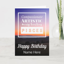 Pisces Zodiac Fun Charakteristika Geburtstag Karte
