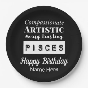 Pisces Zodiac Fun Charakteristika Geburtstag Pappteller