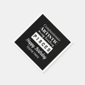 Pisces Zodiac Fun Charakteristika Geburtstag Serviette (Ecke)