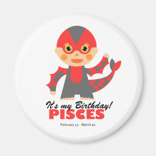 Pisces Zodiac für Kinder Magnet