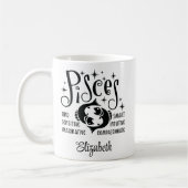 Pisces Zodiac Horoscope Individuelle Name Kaffeetasse (Links)