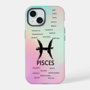 Pisces Zodiac Horoskop Tracks Girls iPhone 15 Hülle