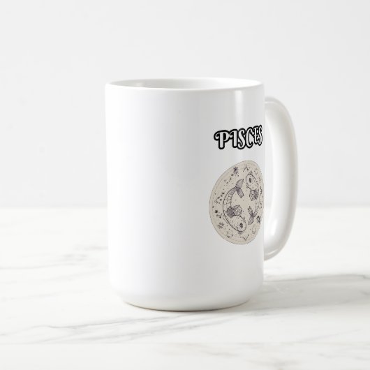 pisces zodiac kaffeetasse (VorderseiteRechts)