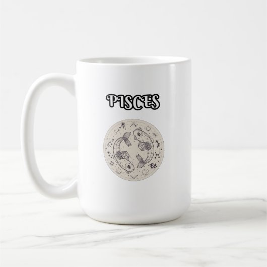 pisces zodiac kaffeetasse (Links)