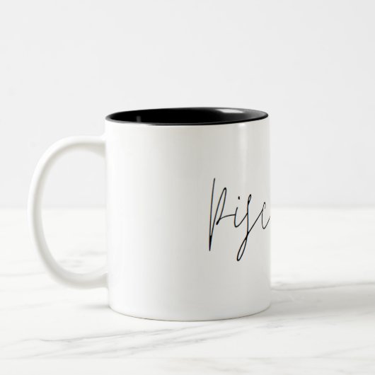 Pisces Zodiac Minimalistische Tasse (Links)
