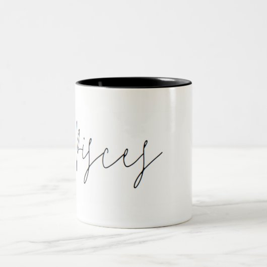 Pisces Zodiac Minimalistische Tasse (Mittel)