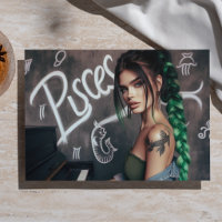 Pisces Zodiac Musician Piano Decoupage