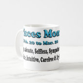 Pisces Zodiac Muttertagskaffee Tasse (Vorderseite Links)
