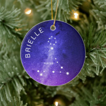 Pisces Zodiac Ornament Personalisiert Zodiac-Gesch
