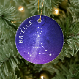 Pisces Zodiac Ornament Personalisiert Zodiac-Gesch