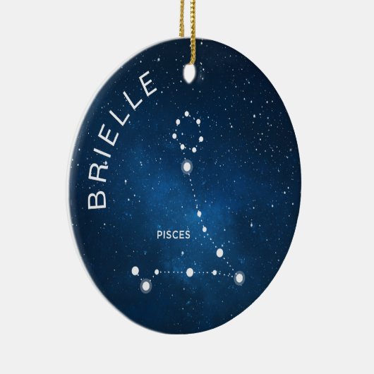 Pisces Zodiac Ornament Personalisiert Zodiac-Gesch (Rechts)