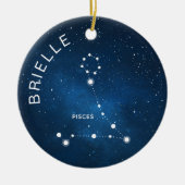 Pisces Zodiac Ornament Personalisiert Zodiac-Gesch (Vorne)