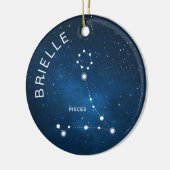 Pisces Zodiac Ornament Personalisiert Zodiac-Gesch (Links)