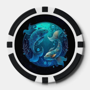 Pisces Zodiac Poker Chips Astrologie Casino