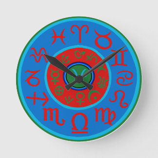 Pisces Zodiac Runde Wanduhr