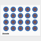 Pisces Zodiac Runder Aufkleber (Blatt)
