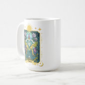 Pisces Zodiac Sign 15 oz Kaffeetasse (Vorderseite Links)