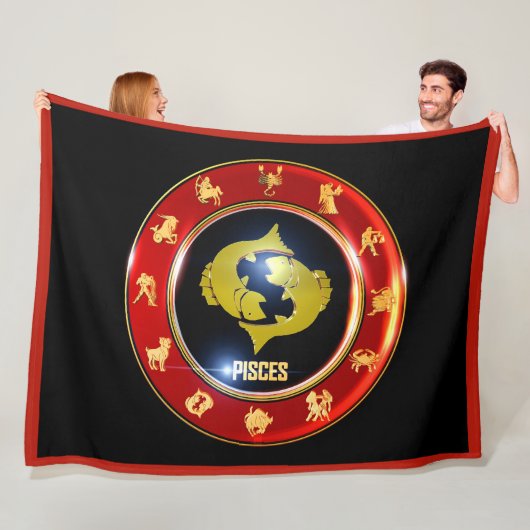 Pisces Zodiac Sign Astrologie Fleece Blanket (Beispiel)