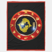 Pisces Zodiac Sign Astrologie Fleece Blanket (Vorderseite)