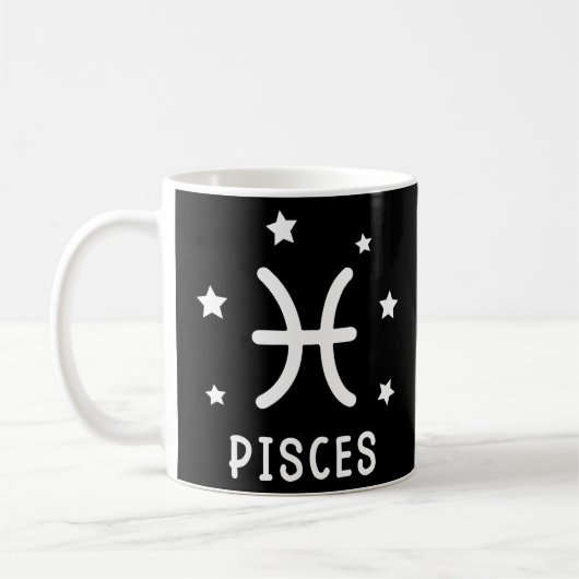 Pisces Zodiac Sign Astrologie Kaffeetasse (Links)