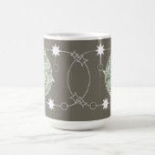 Pisces Zodiac Sign Astrologie Mandala Green Gray Kaffeetasse (Mittel)