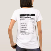 Pisces Zodiac Sign Astrology Nutrition Facts T-Shirt (Rückseite)
