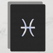 Pisces Zodiac Sign auf Black Snake Skin Decke (Vorne/Hinten)