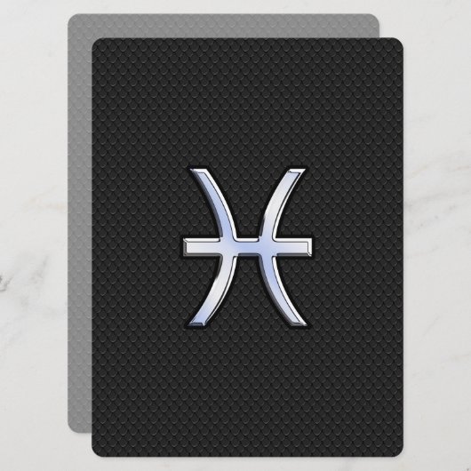 Pisces Zodiac Sign auf Black Snake Skin Decke (Vorne/Hinten)