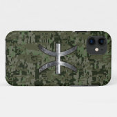 Pisces Zodiac Sign auf Woodland Digital Camouflage Case-Mate iPhone Hülle (Rückseite (Horizontal))