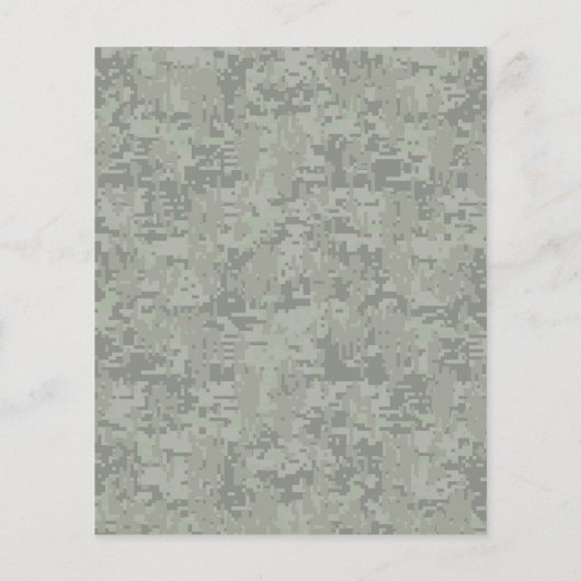 Pisces Zodiac Sign auf Woodland Digital Camouflage Flyer (Hinten)