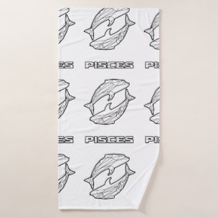 Pisces Zodiac Sign Badetuch Badehandtuch