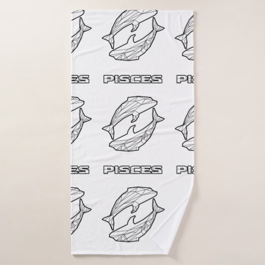 Pisces Zodiac Sign Badetuch Badehandtuch (Badehandtuch)