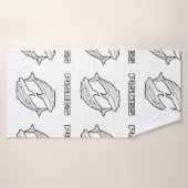 Pisces Zodiac Sign Badetuch Badehandtuch (Badehandtuch)