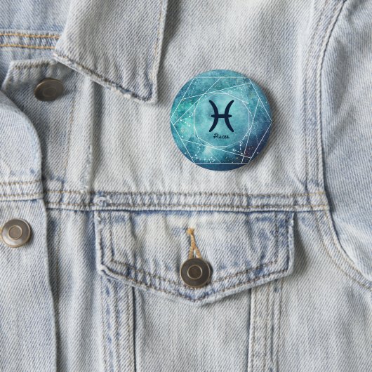 Pisces Zodiac Sign Button (Beispiel)