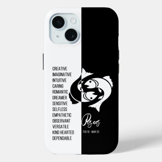 Pisces Zodiac Sign Case-Mate iPhone Hülle (Rückseite)