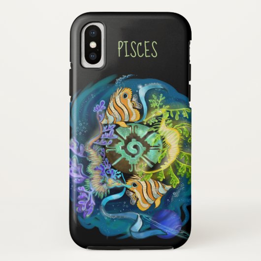 Pisces Zodiac Sign Case-Mate iPhone Hülle (Rückseite)