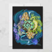 Pisces Zodiac Sign Einladung (Vorderseite)