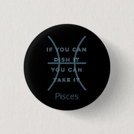 Pisces Zodiac Sign Fusion Zitat Blue Text Geburtst Button